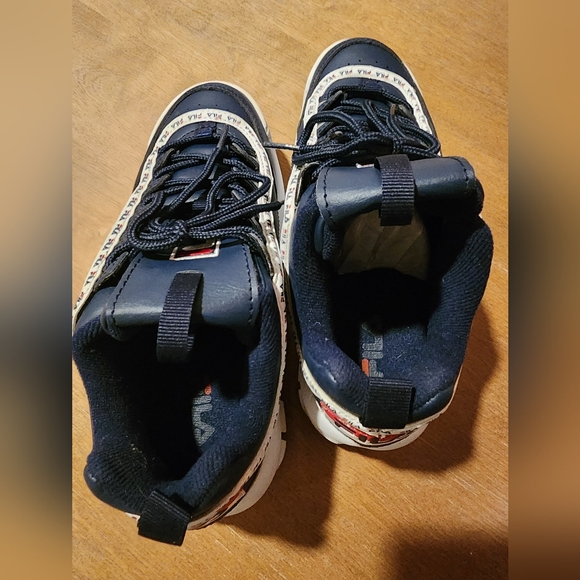 Fila Mens Navy Disruptor II Premium Repeat Low Top Sneaker Shoes US4.5 - Picture 5 of 9